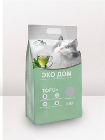 Комкующий наполнитель TOFU, Зелёный чай Комкующий наполнитель TOFU, Зелёный чай